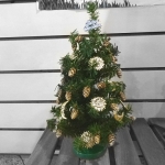 Bunny House~一尺聖誕樹C 7-A044(聖誕節.聖誕佈置.松柏樹.聖誕派對.聖誕飾品.太陽.月亮)