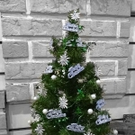 Bunny House~一尺聖誕樹D 7-A045(聖誕節.聖誕佈置.松柏樹.聖誕派對.聖誕飾品.雪花)